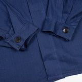 Deadstock 70s Vintage German Blue HBT Chore Shirt Jacket - Large