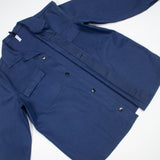 Deadstock 70s Vintage German Blue HBT Chore Shirt Jacket - Large