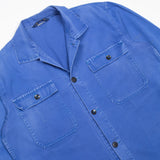 70s Vintage German Blue Chore Shirt Jacket - Large