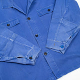 70s Vintage German Blue Chore Shirt Jacket - Large