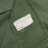 60s Vietnam War Vintage 1st Cavalry Div. 2nd Pattern OG-107 Utility Shirt - X-Small