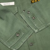 60s Vietnam War Vintage 1st Cavalry Div. 2nd Pattern OG-107 Utility Shirt - X-Small