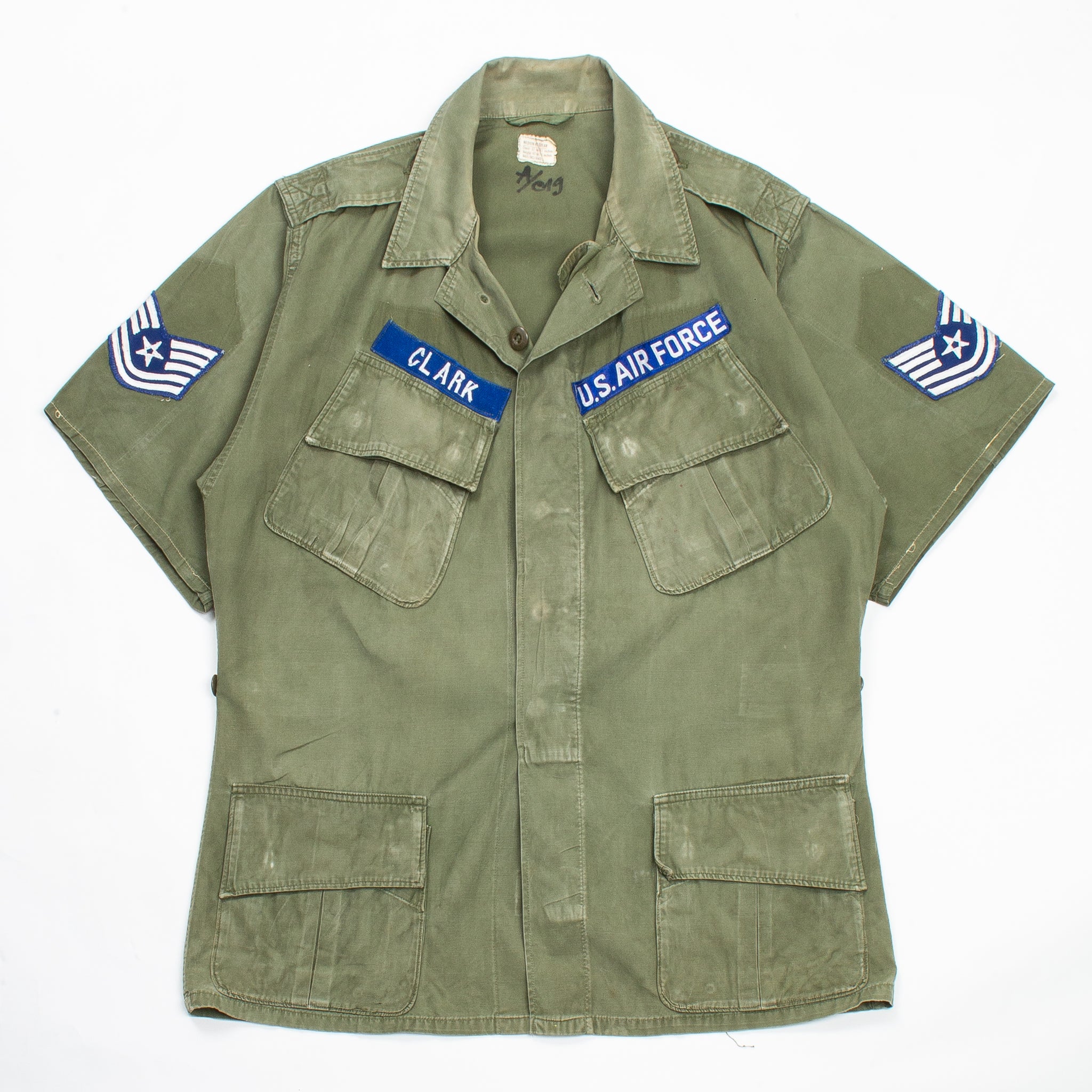 ヴェトナム戦争時代米陸軍OD筒袖戦闘服 XL 米軍戦闘服の変遷（独立戦争からベトナムまで）