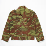 60s Vintage Custom Tailored French Army Lizard Camo HBT Ike Jacket - Small