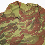 60s Vintage Custom Tailored French Army Lizard Camo HBT Ike Jacket - Small