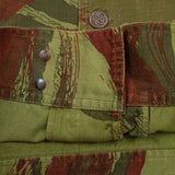 60s Vintage Custom Tailored French Army Lizard Camo HBT Ike Jacket - Small