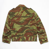 60s Vintage Custom Tailored French Army Lizard Camo HBT Ike Jacket - Small