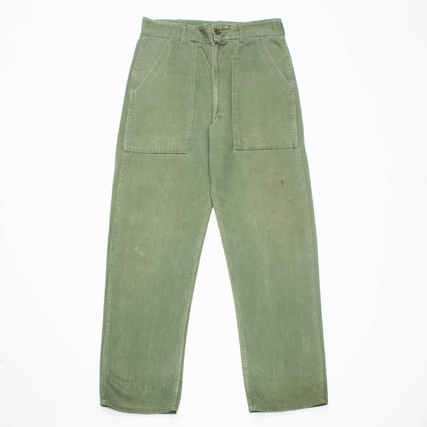 60s Vintage OG-107 Sateen Utility Trousers - 30x31