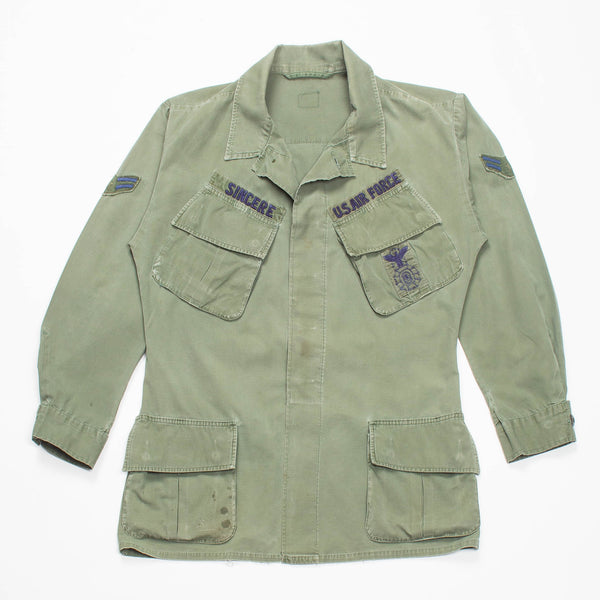 60s Vietnam War USAF Poplin Jungle Jacket - Medium