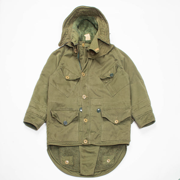 50s Vintage British Army Middle Parka - Large