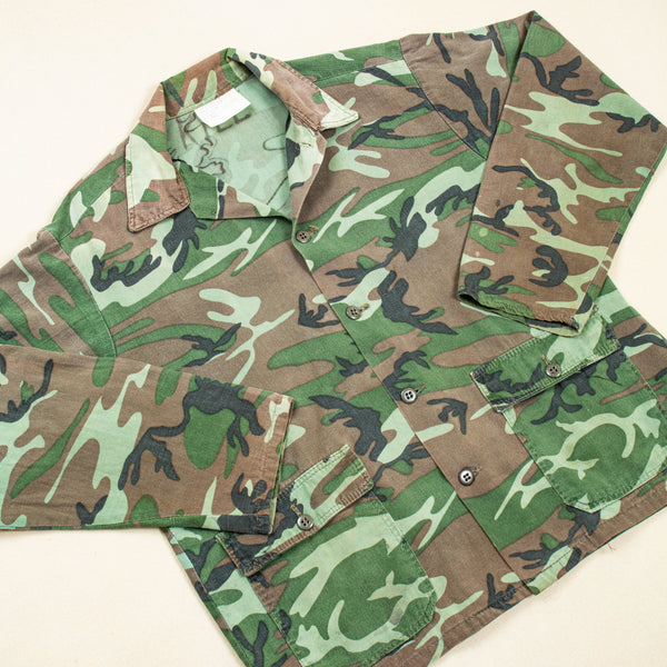 70s Vintage ERDL Camo Copy Hunting Shirt - Large – Omega Militaria