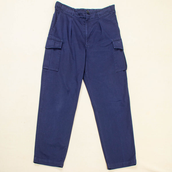 00s Vintage Royal Navy Blue FR Working Trousers - 36x33