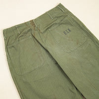 40s WW2 Vintage US Navy N-3 HBT Utility Trousers - 31x31