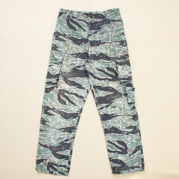 60s Vietnam War Vintage Tadpole Sparse (TDS) Tigerstripe Trousers - 28x29