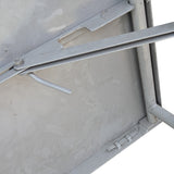60s Vintage Heavy Duty Industrial West German Army Steel Metal Folding Table - 39.5"x29.5"x30"