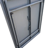 60s Vintage Heavy Duty Industrial West German Army Steel Metal Folding Table - 39.5"x29.5"x30"