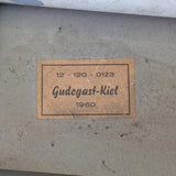 60s Vintage Heavy Duty Industrial West German Army Steel Metal Folding Table - 39.5"x29.5"x30"