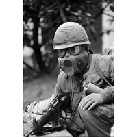 1961 Dated US Military Vietnam War ABC M17 Gas Mask & Bag