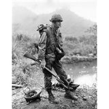 50s-60s Vietnam War USMC M1 Helmet Set