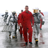 60s Vintage Red USMC ARFF Crash Rescue Coveralls - Medium