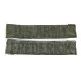 1960s US-Made Subdued Stamped 'Frederick' US Army / Name Tape Set