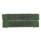 1960s Vietnamese-Made Subdued 'Garrett' US Army / Name Tape Set