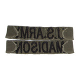 1960s US-Made Subdued Embroidered 'Madison' US Army / Name Tape Set