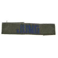 1960s US-Made Subdued US Air Force 'Jung' Name Tape Patch