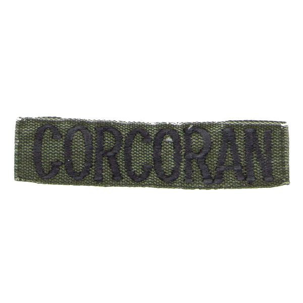 1960s US-Made Cotton Subdued 'Corcoran' Name Tape Patch