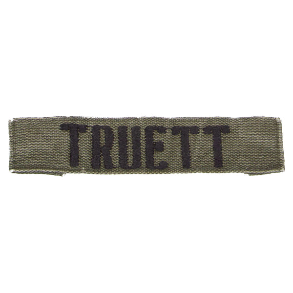 1960s US-Made Cotton Subdued 'Truett' Name Tape Patch