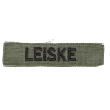 1960s US-Made Cotton Subdued 'Leiske' Name Tape Patch