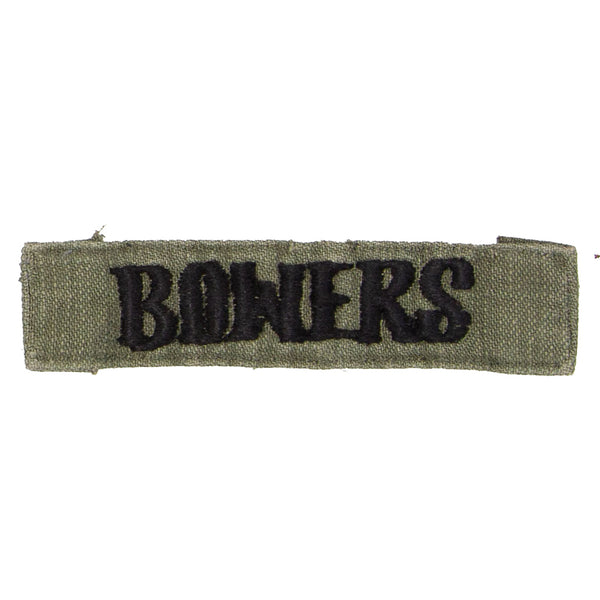 1960s Vietnamese-Made Subdued 'Bowers' Name Tape Patch