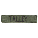 1960s US-Made Cotton Subdued 'Talley' Name Tape Patch