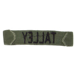1960s US-Made Cotton Subdued 'Talley' Name Tape Patch