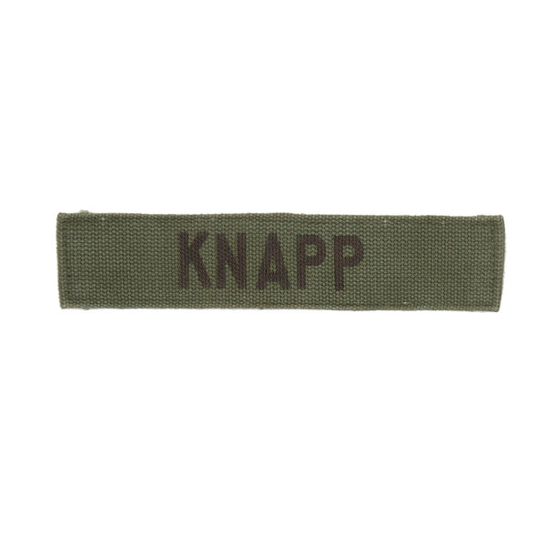 Original Vietnam War US-Made 'Knapp' Stamped Subdued Name Tape