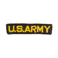 Original Early 1960s Vietnam War US-Made Gold-on-Black Embroidered US Army Branch Tape