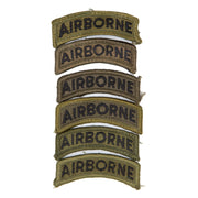 1x Original Vietnam Era US-Made Subdued Merrowed Edge Airborne Tab Patch