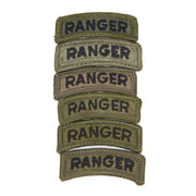 1x Original Vietnam Era US-Made Subdued Merrowed Edge Ranger Tab Patch