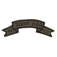 Original 1960s Vietnamese-Made Subdued 48th Infantry Platoon Scout Dogs Scroll Patch
