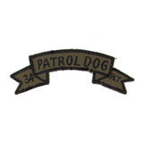 Original 1960s Vietnamese-Made Subdued 34th Infantry Platoon Patrol Dog Scroll Patch