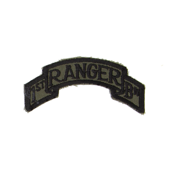 Post-Vietnam Era US-Made Subdued On Twill 1st Ranger Battalion Scroll Patch