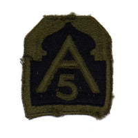 1960s Vintage 5th United States Army Subdued Cut Edge Patch
