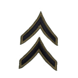 1960s Vintage US Army Subdued Cut Edge Private Rank Chevrons Patch Set