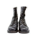 60s Vintage US Army Black Leather 'McNamara' Combat Boots - 9R