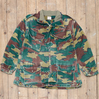 70s Vintage Belgian Jigsaw Camo Para Smock - Large