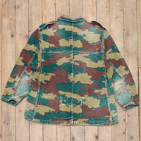 70s Vintage Belgian Jigsaw Camo Para Smock - Large