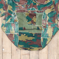 70s Vintage Belgian Jigsaw Camo Para Smock - Large