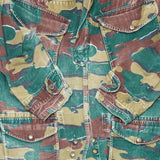 70s Vintage Belgian Jigsaw Camo Para Smock - Large