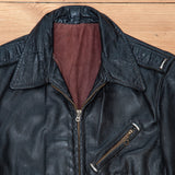 Stunning 50s Vintage Black Horsehide Leather Motorcycle Jacket - Small