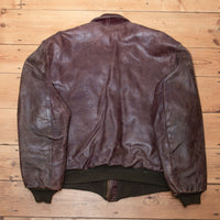 Stunning 50s Vintage Penney's Brown Horsehide Leather A-2 Style Jacket - X-Large